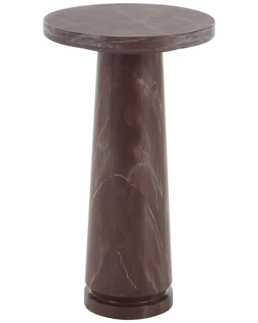 Valentia Round Accent Table - Pink, Marble