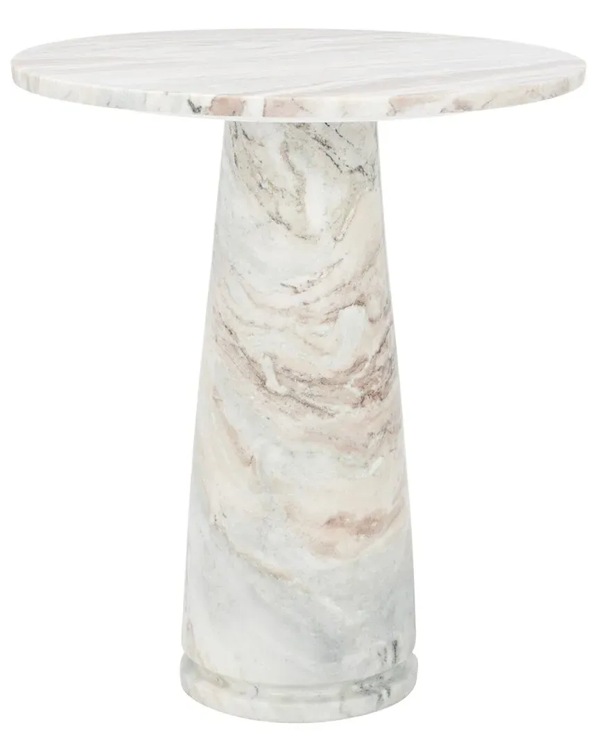 Valentia Tall Round Accent Table - Marble