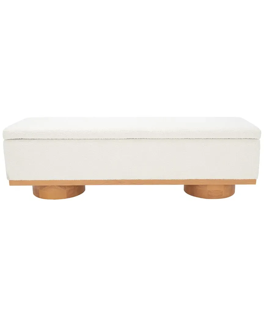 Vianna Boucle Bench - Ivory, Ash Wood