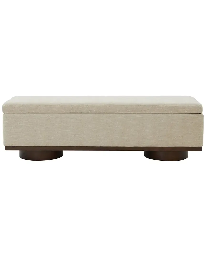 Vianna Storage Bench - Beige, Linen
