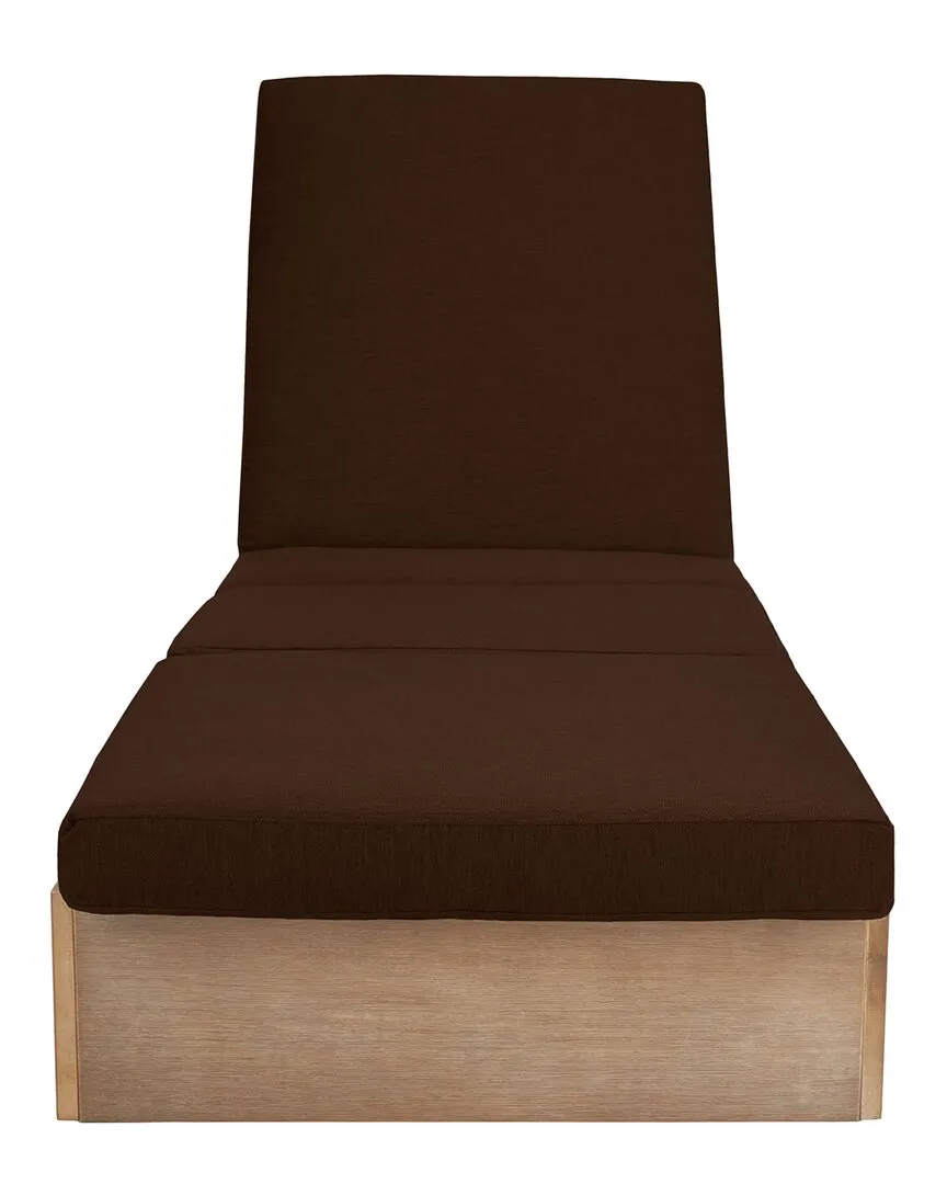 Vincent Adjustable Chaise Lounge Chair - Brown, Wood