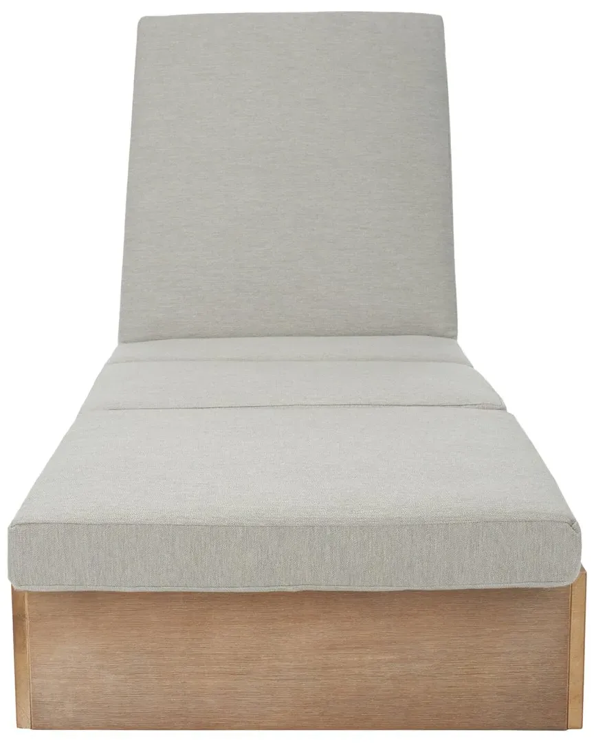 Vincent Adjustable Chaise Lounge Chair - Brown, Wood