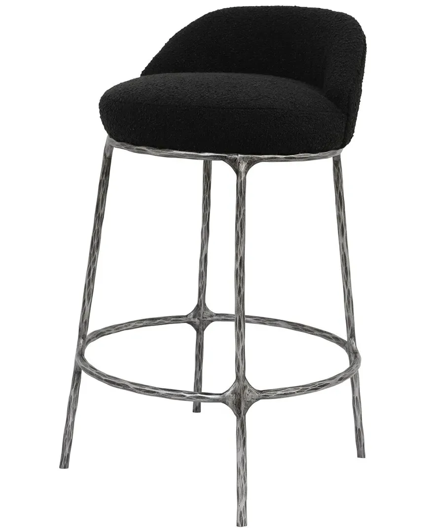 Woodsen Counter Stool - Black, Boucle image