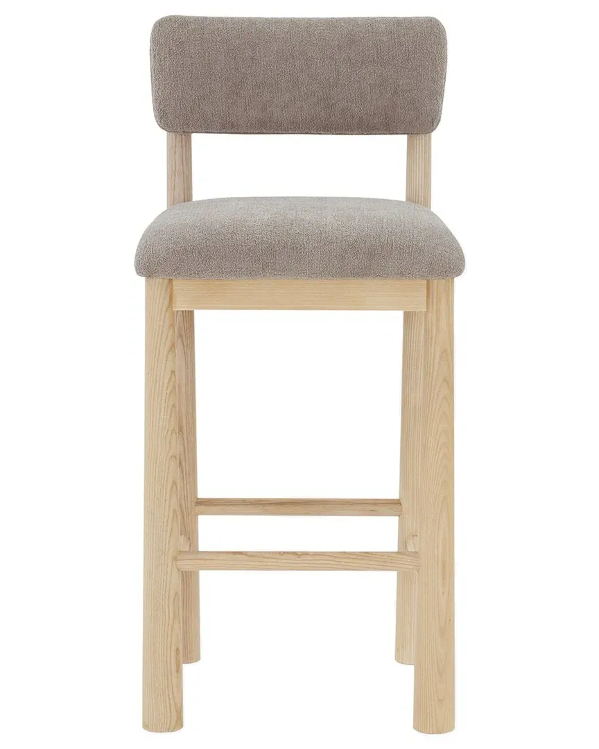 Wrenley Boucle Barstool - Light Brown, Ash Wood image
