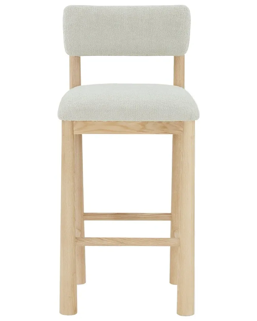 Wrenley Boucle Barstool - Taupe, Ash Wood