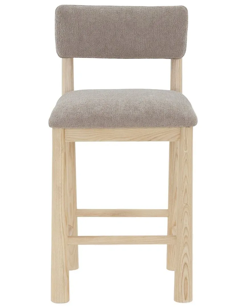Wrenley Boucle Counter Stool - Light Brown, Ash Wood image