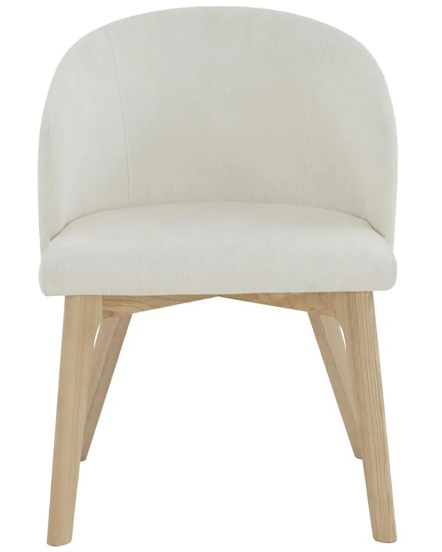 Wynonna Barrel Back Dining Chair - Ivory, Linen