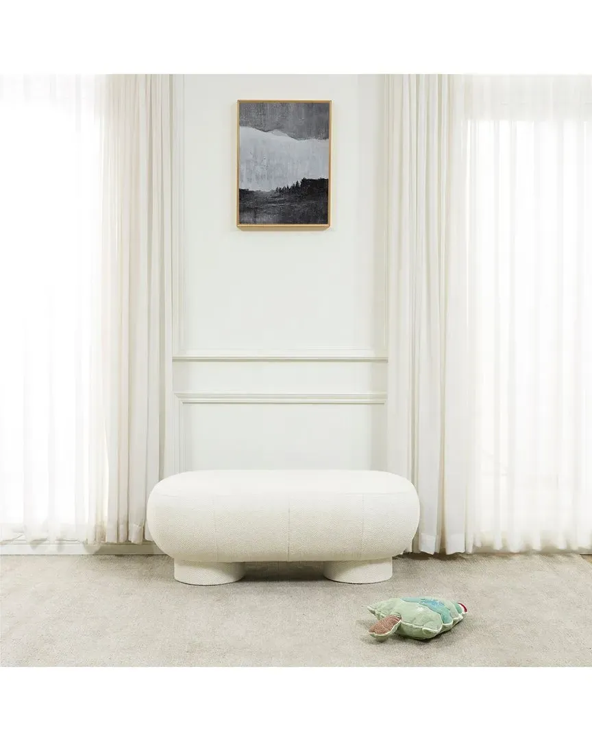 Zaydie Upholstered Bench - Ivory image