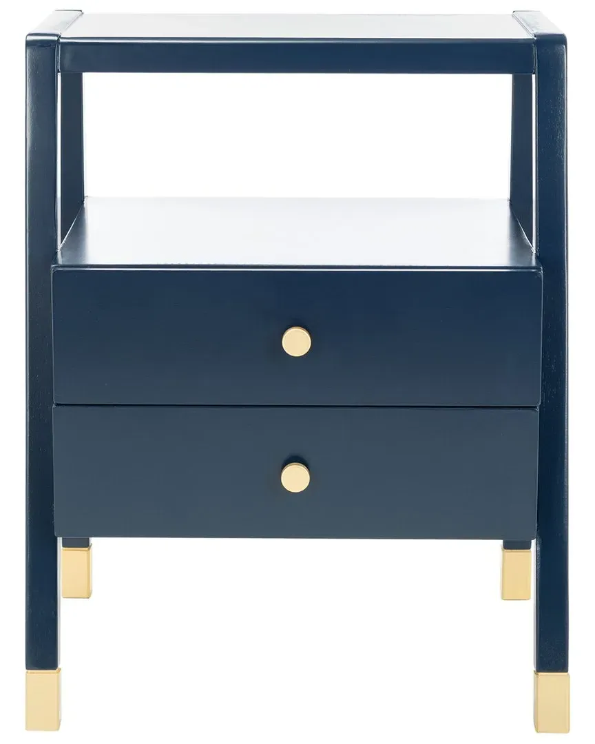 Cove 2 Drawer Accent Table - Navy, Bayur Wood image