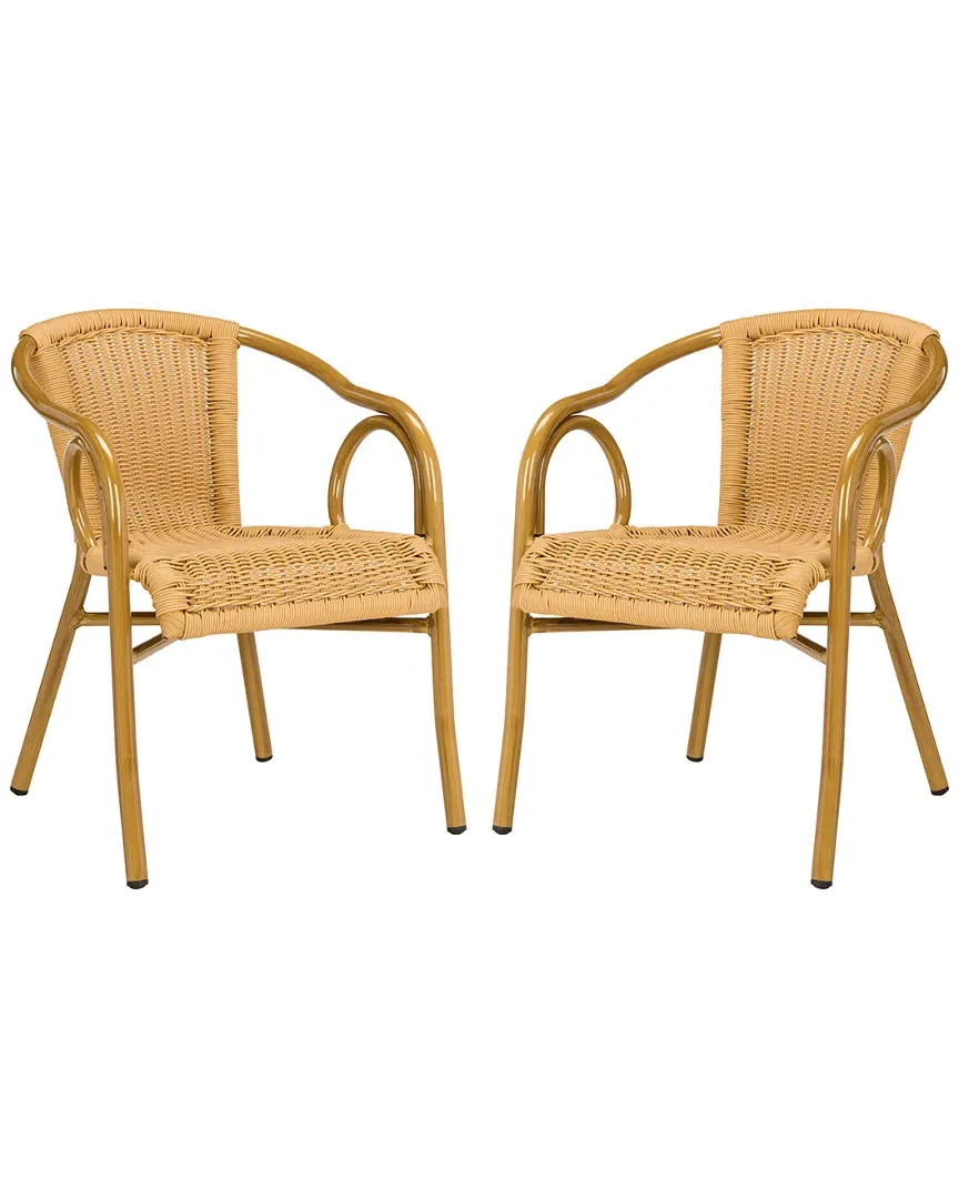 Dagny Set of 2 Stacking Arm Chairs - Natural, Rattan image