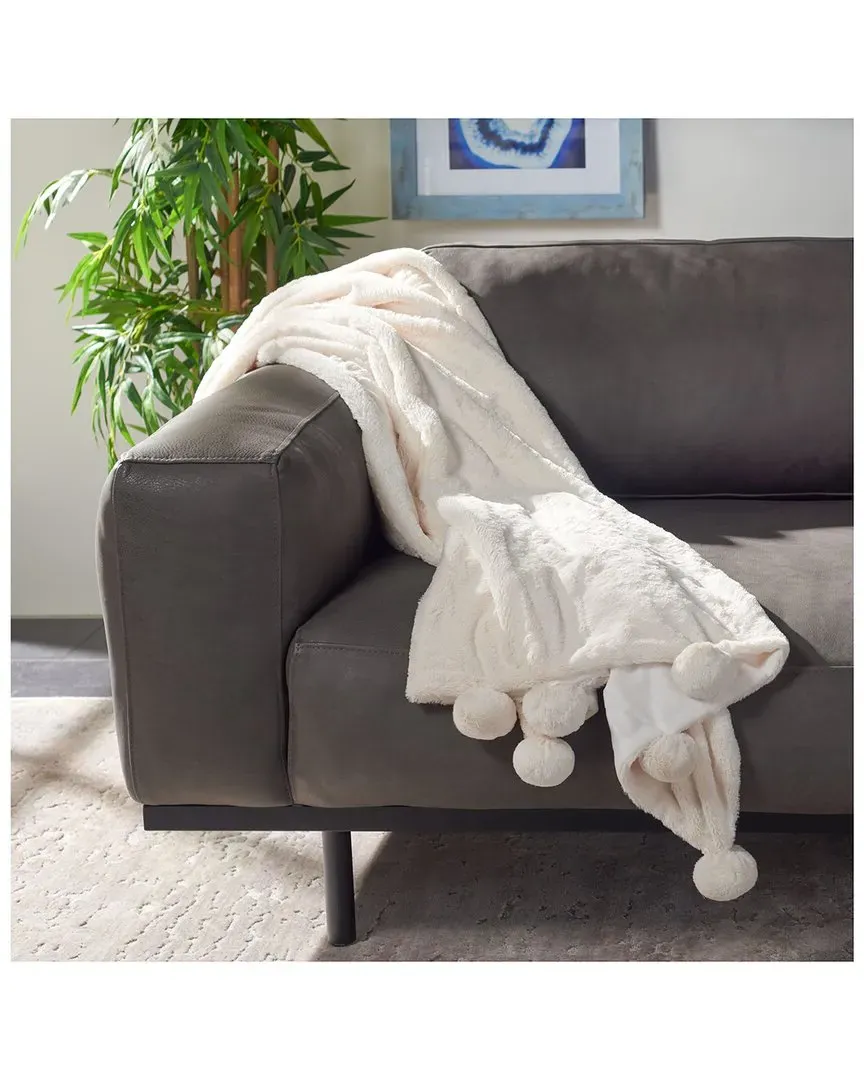 Dalson Pom Pom Throw - Ivory, Cotton image