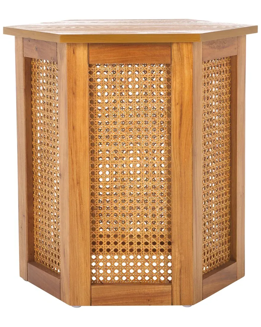 Danez Hexagon Accent Table - Natural, Cane image