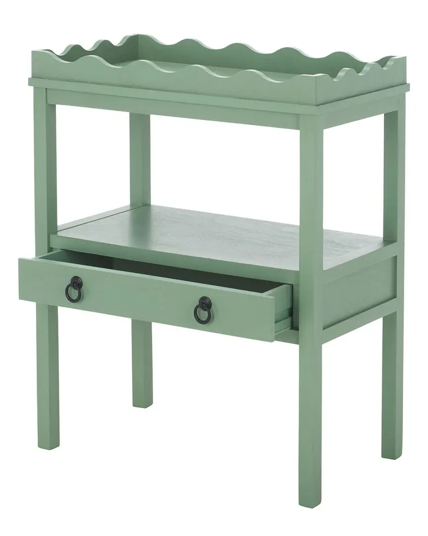 Darlyn Rectangle Accent Table with Drawer - Sage, Pine Wood image