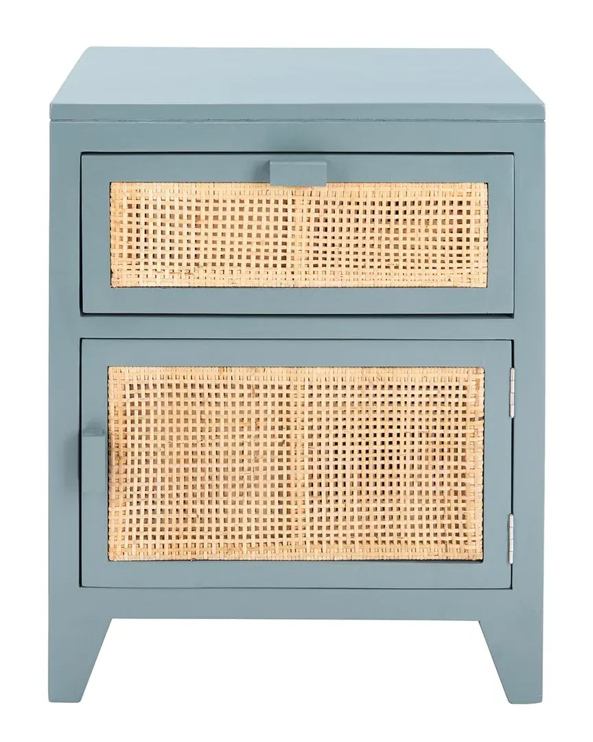 Devon 1-Drawer 1-Door Nightstand - Blue Grey