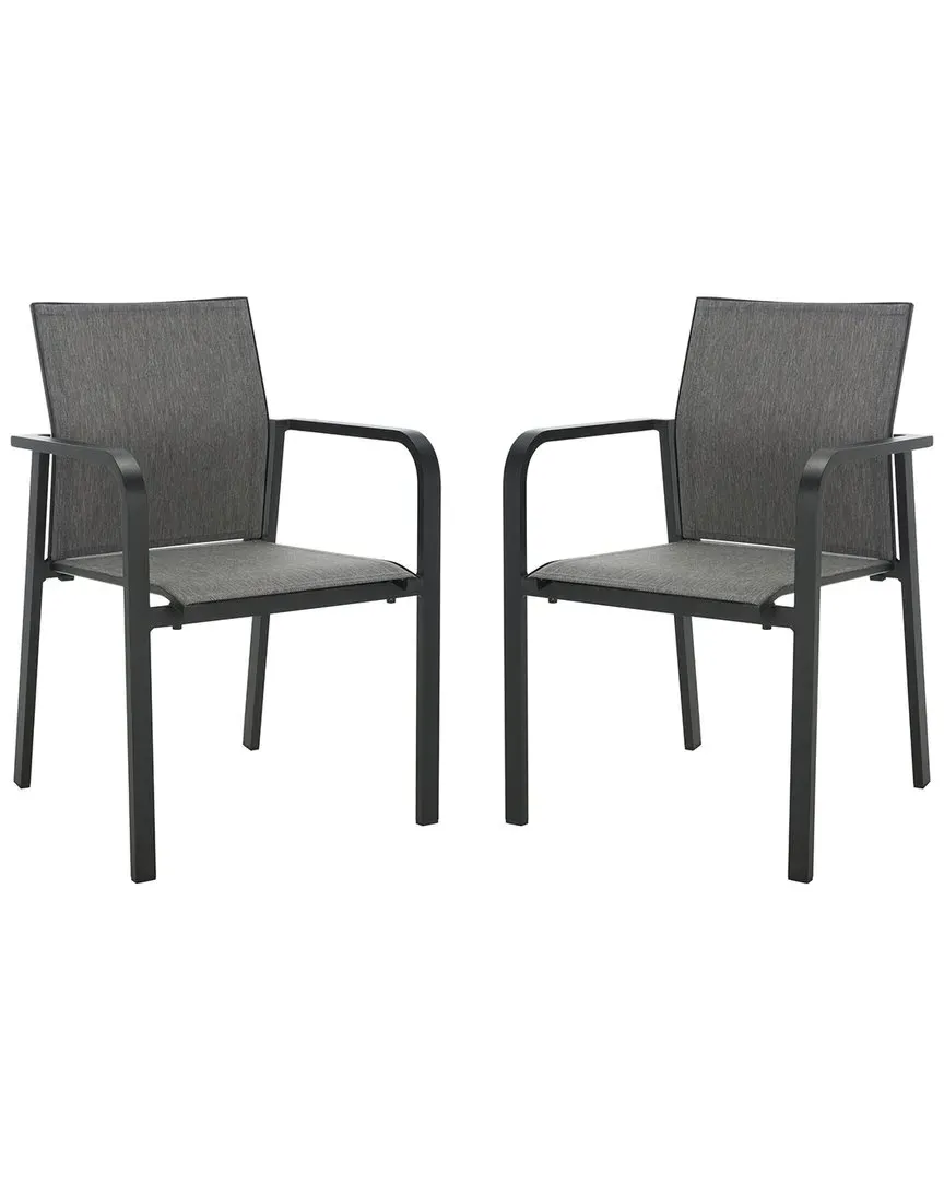Dexter Set of 2 Armchairs - Black, Aluminum