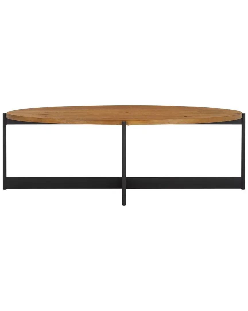 Digby Oval Coffee Table - Natural Brown, Fir Wood image