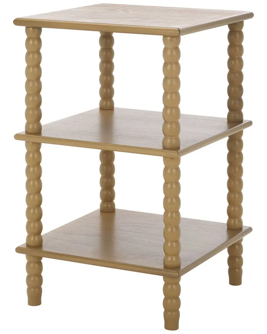 Dilyn 3-Shelf Accent Table - Brown, Pine Wood