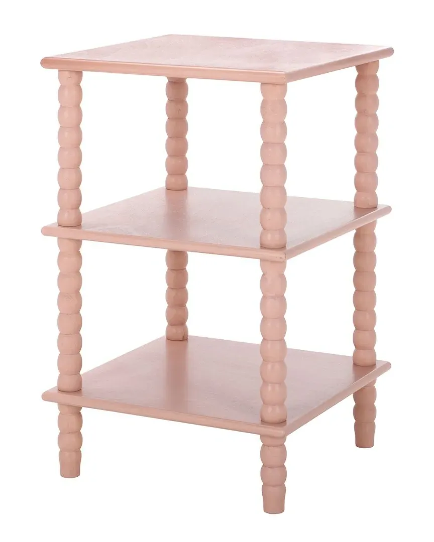 Dilyn 3-Shelf Accent Table - Pink, Pine Wood