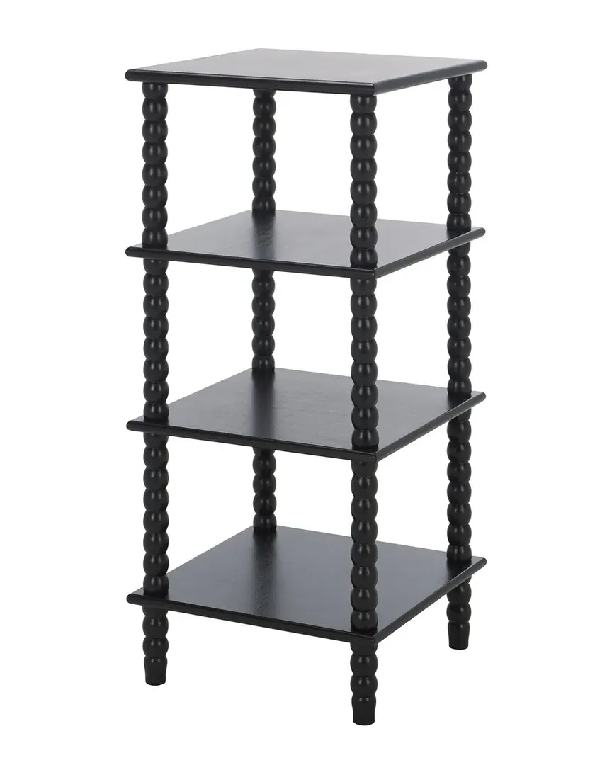 Dilyn 4-Tier Shelving Unit - Black, Pine Wood image