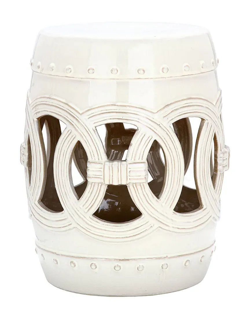 Double Coin Stool - Cream, Ceramic image