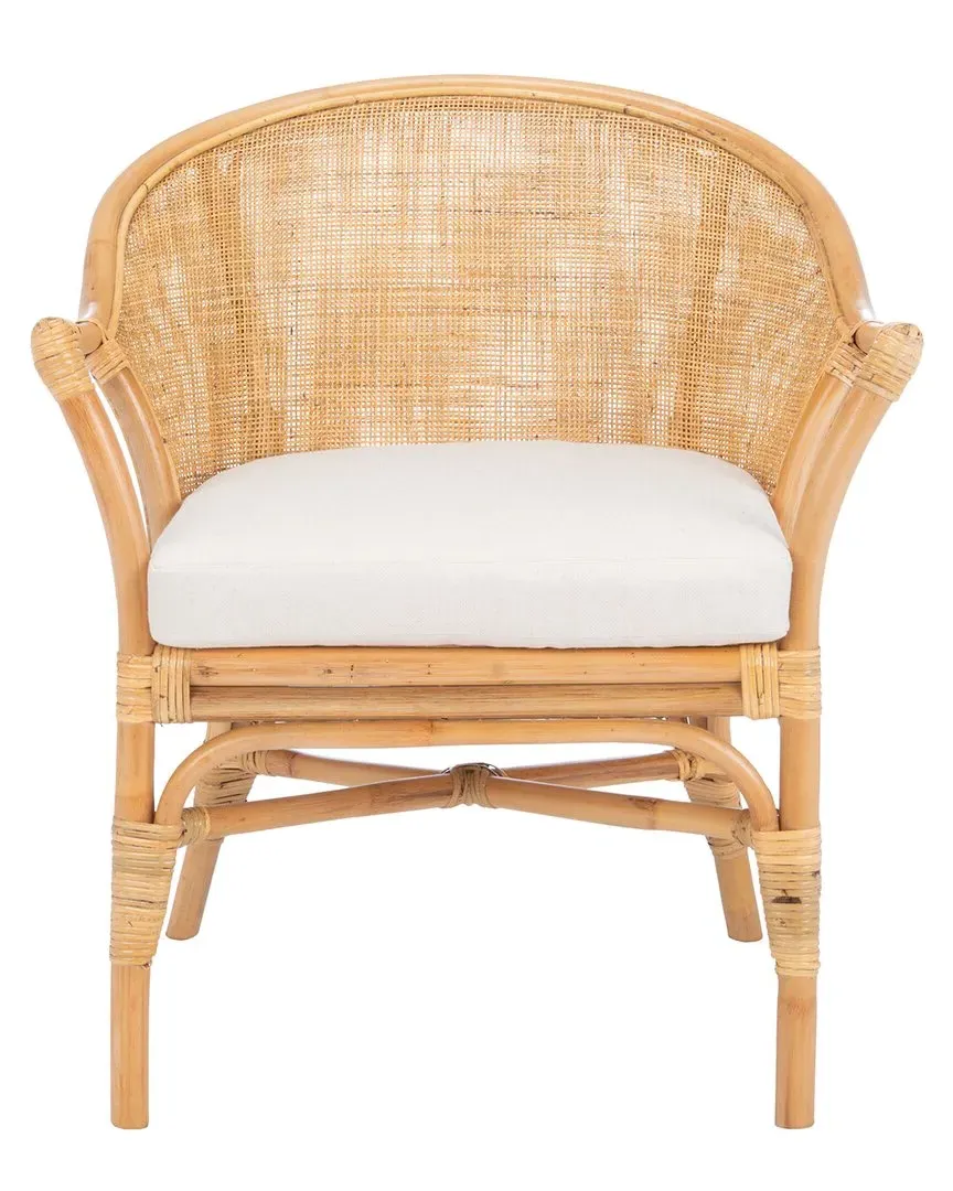 Dustin Rattan Accent Chair with Cushion - Natural