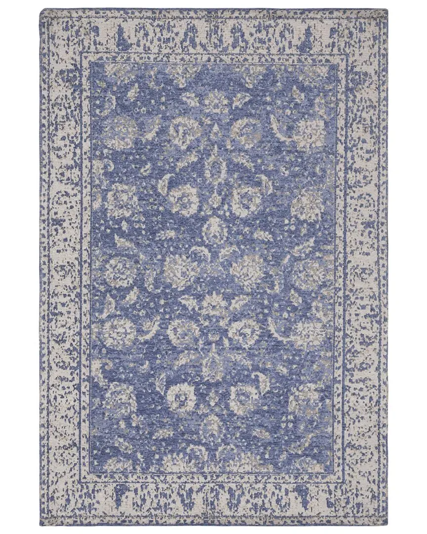 Easy Care Cotton-Blend Rug - Blue image