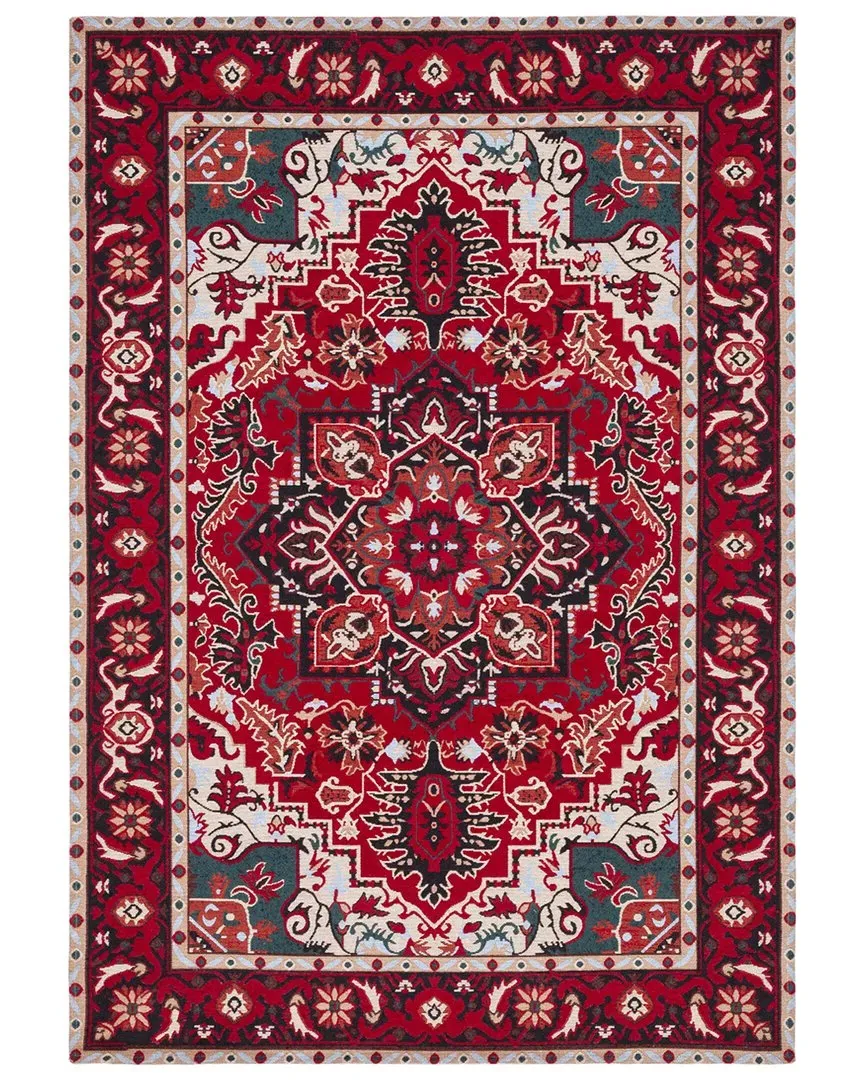 Easy Care Cotton-Blend Rug - Red