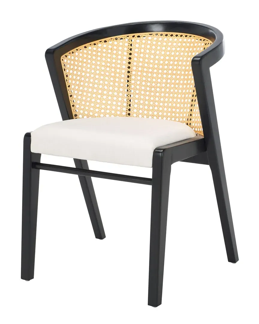 Edan Barrel Back Dining Chair - Black, Rattan