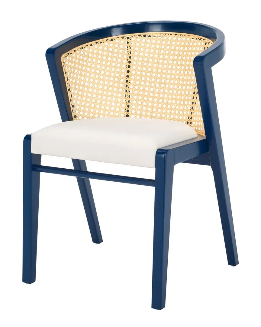 Edan Barrel Back Dining Chair - Navy, Rattan