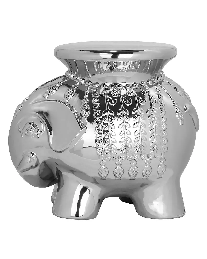 Elephant Stool - Silver, Ceramic image