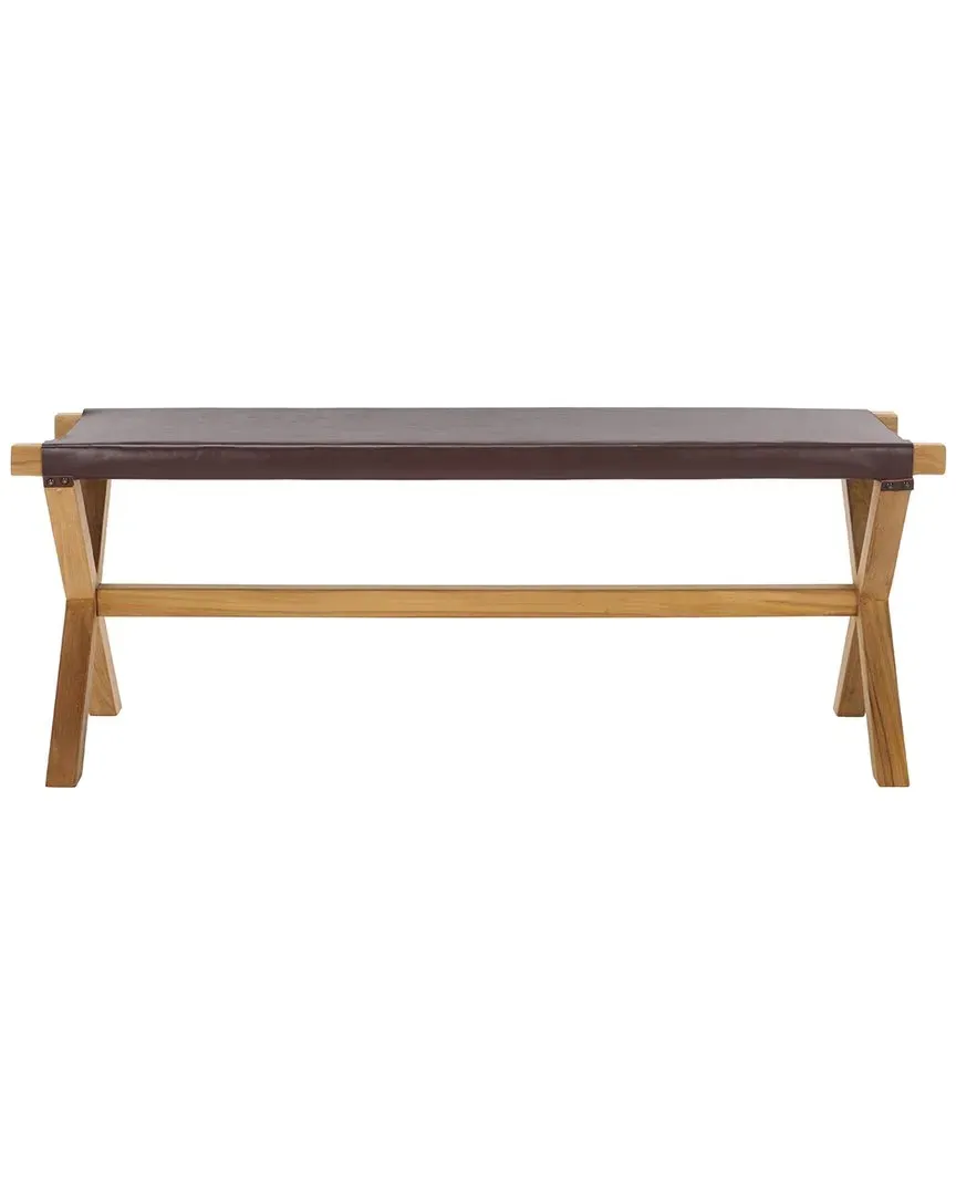 Elron Bench - Cognac, Leather image