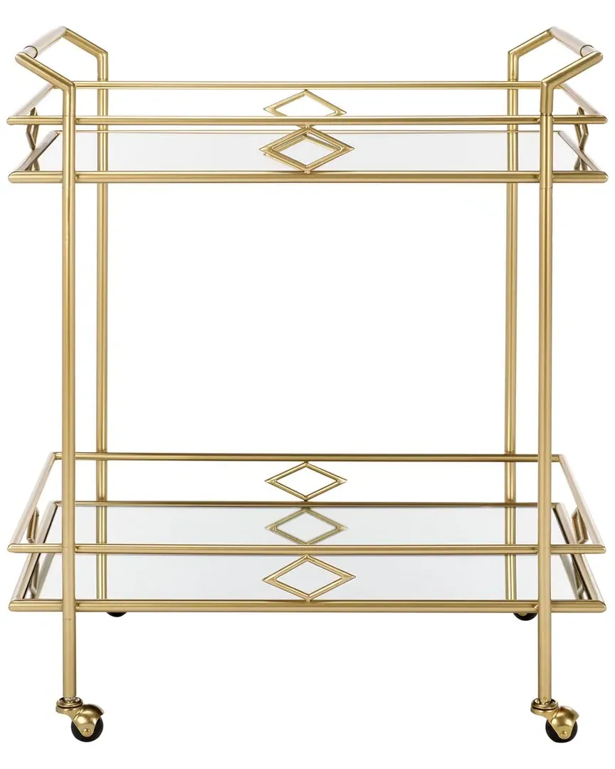 Elspeth 2-Tier Bar Cart - Gold, Metal