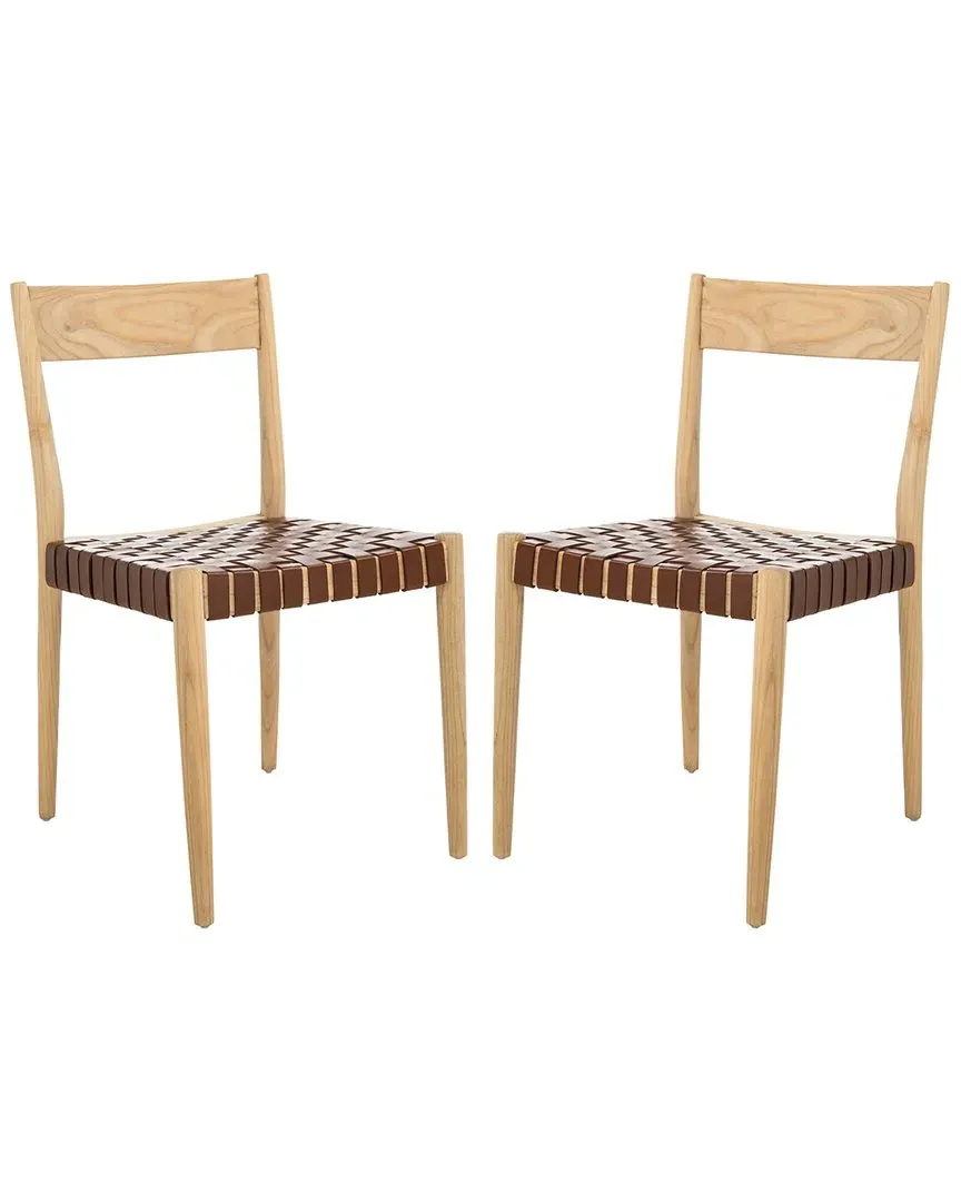 Eluned Set of 2 Dining Chairs - Cognac, Leather image