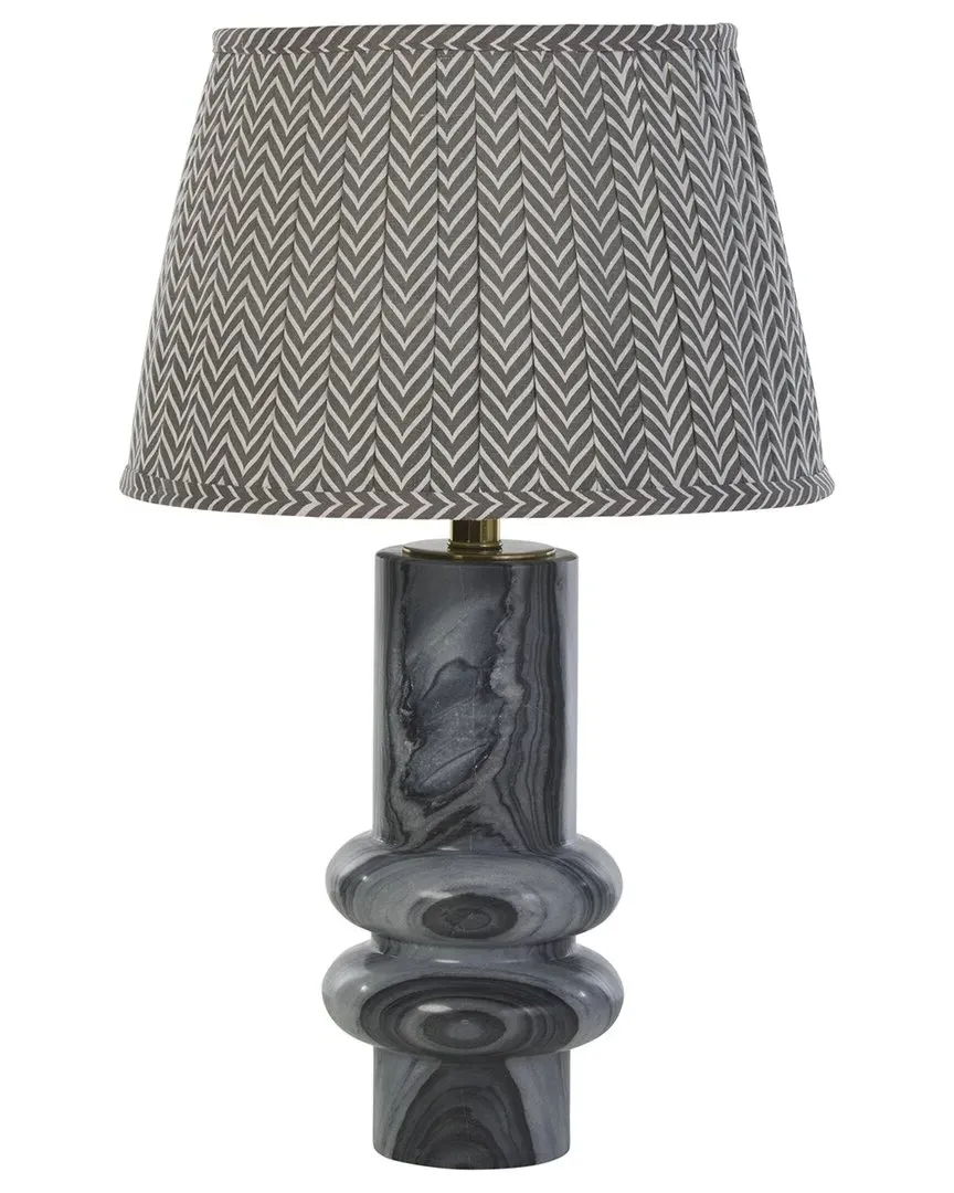 Emina 22in Table Lamp - Grey, Marble
