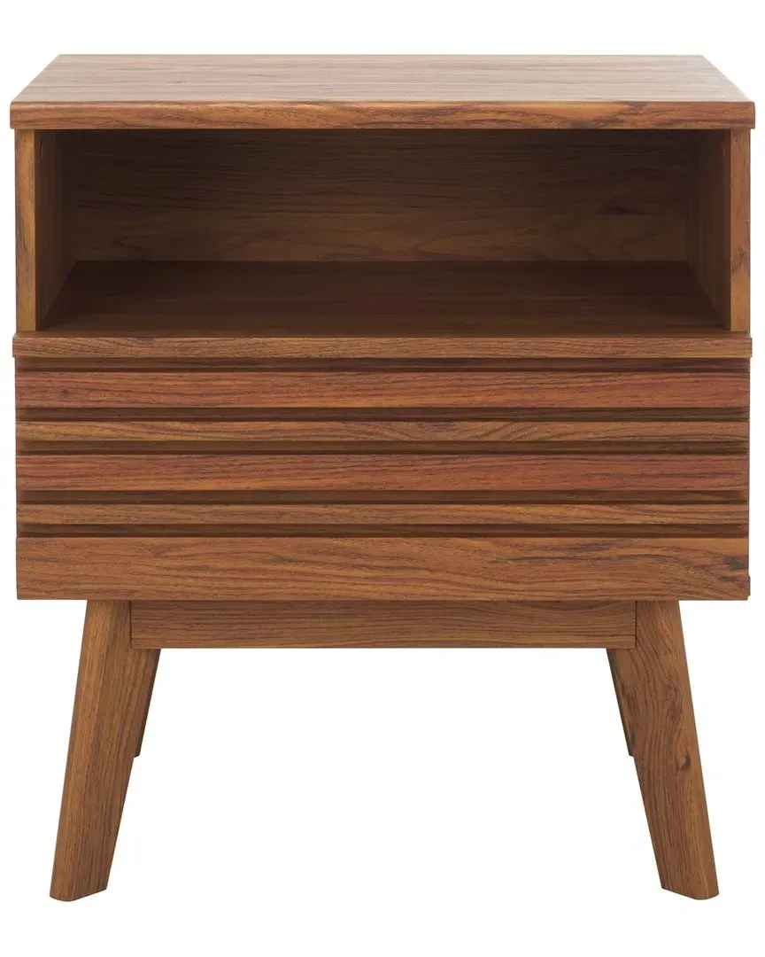 Esma 1-Drawer 1-Shelf Nightstand - Walnut