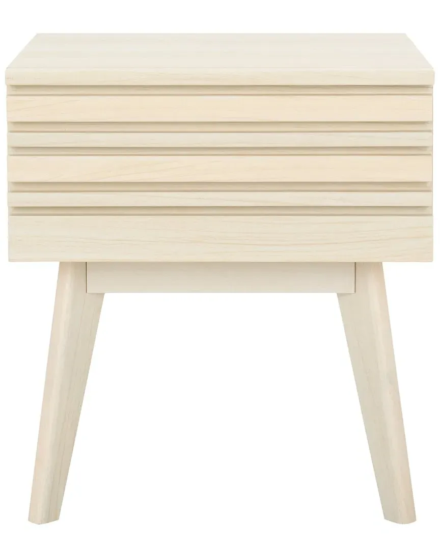 Esma 1-Drawer Nightstand - White