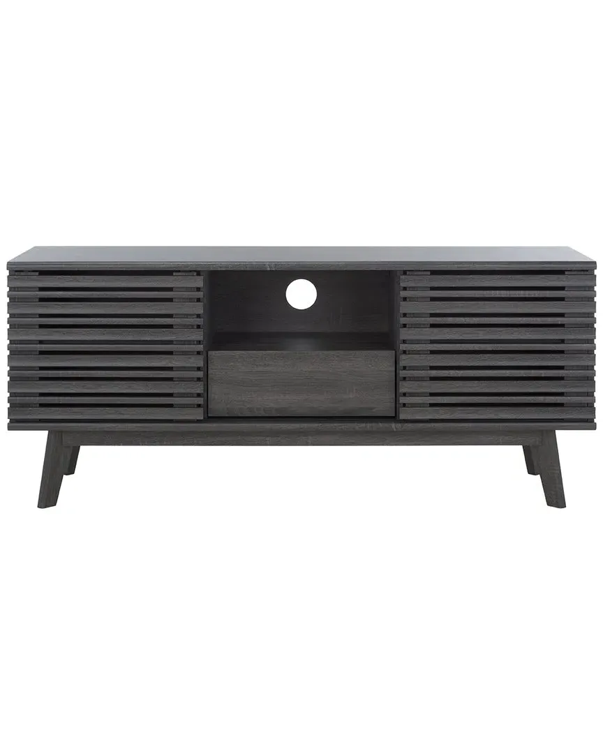 Esma Low Sideboard with Storage - Distressed Black