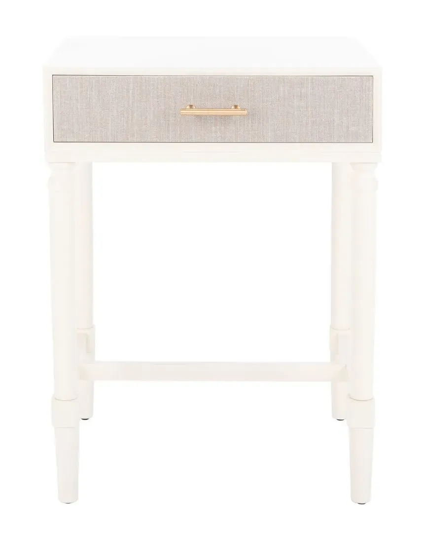 Estella 1-Drawer Accent Table - White, Pine