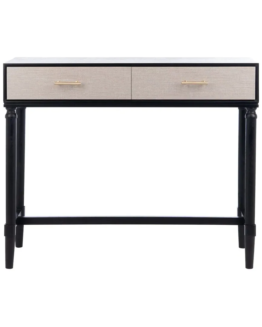 Estella 2-Drawer Console Table - Black, Pine