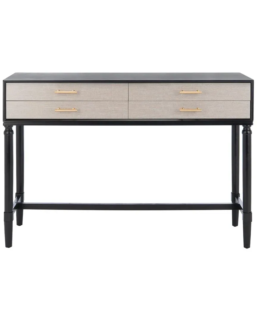 Estella 4-Drawer Console Table - Black, Pine image