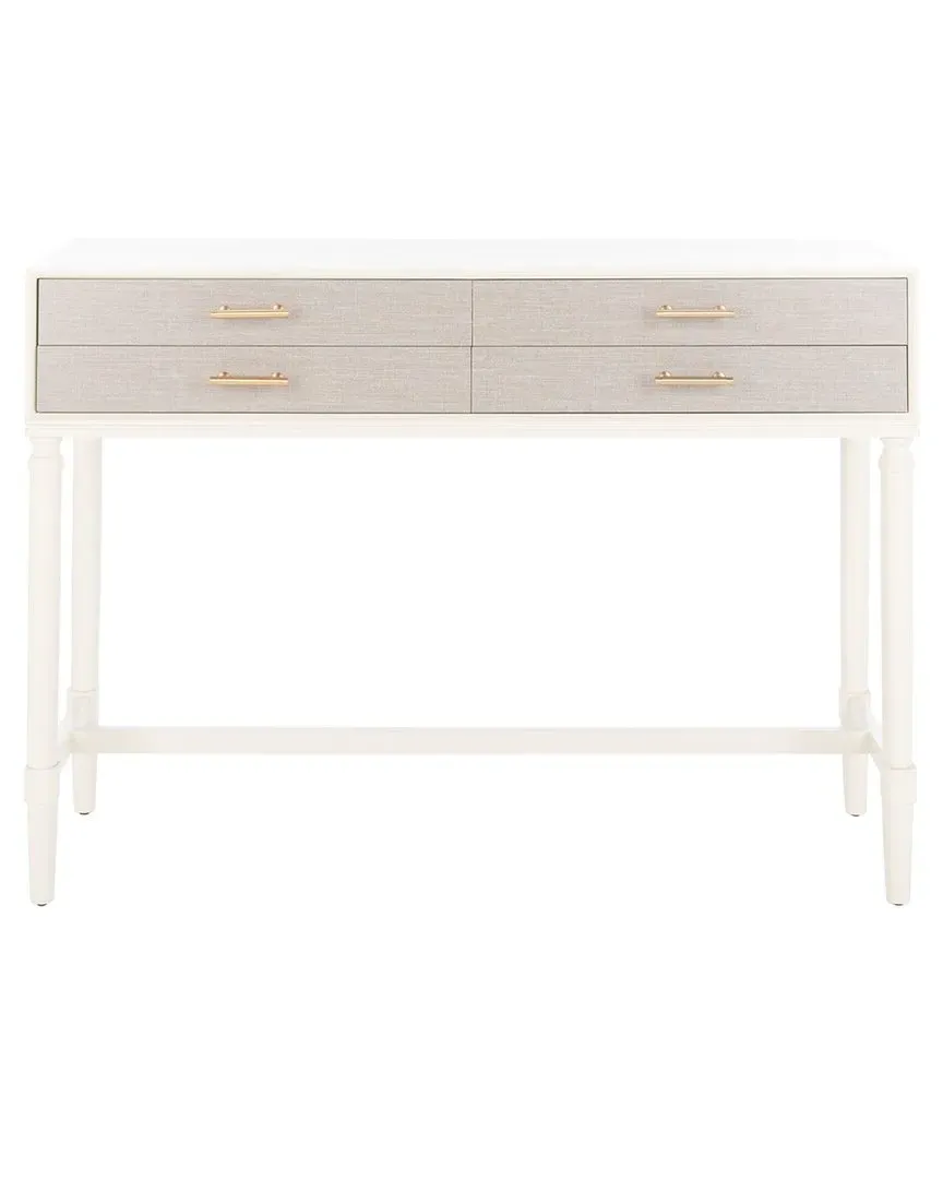 Estella 4-Drawer Console Table - White, Pine
