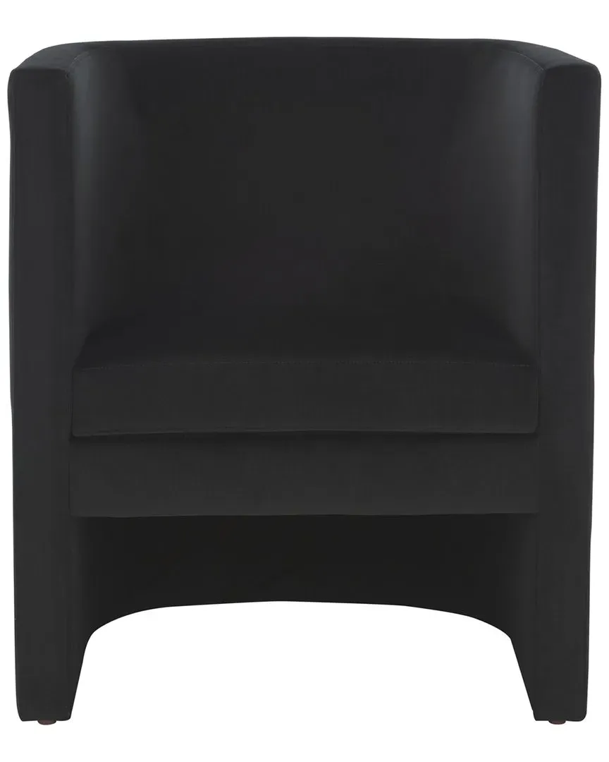 Eydis Barrel Back Accent Chair - Black, Velvet image