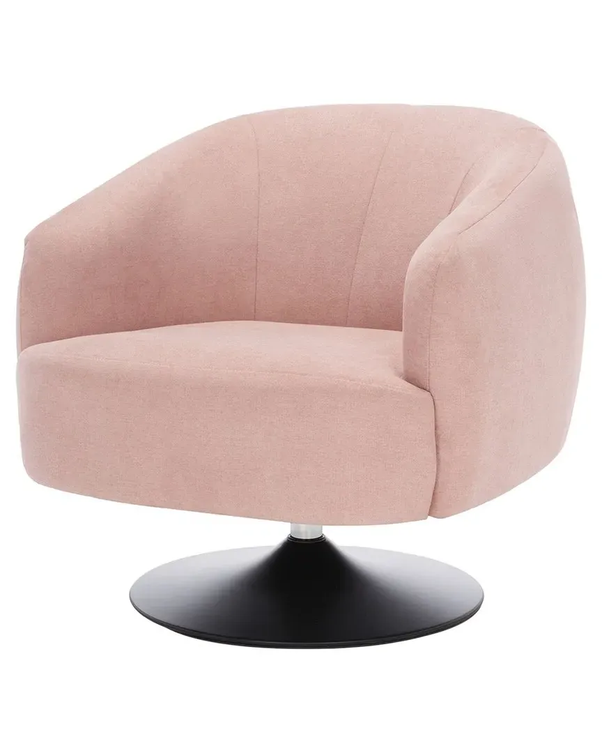 Ezro Swivel Accent Chair - Blush, Velvet image