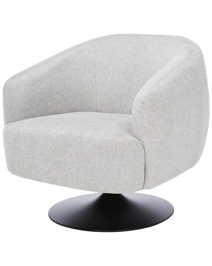 Ezro Swivel Accent Chair - Grey, Velvet