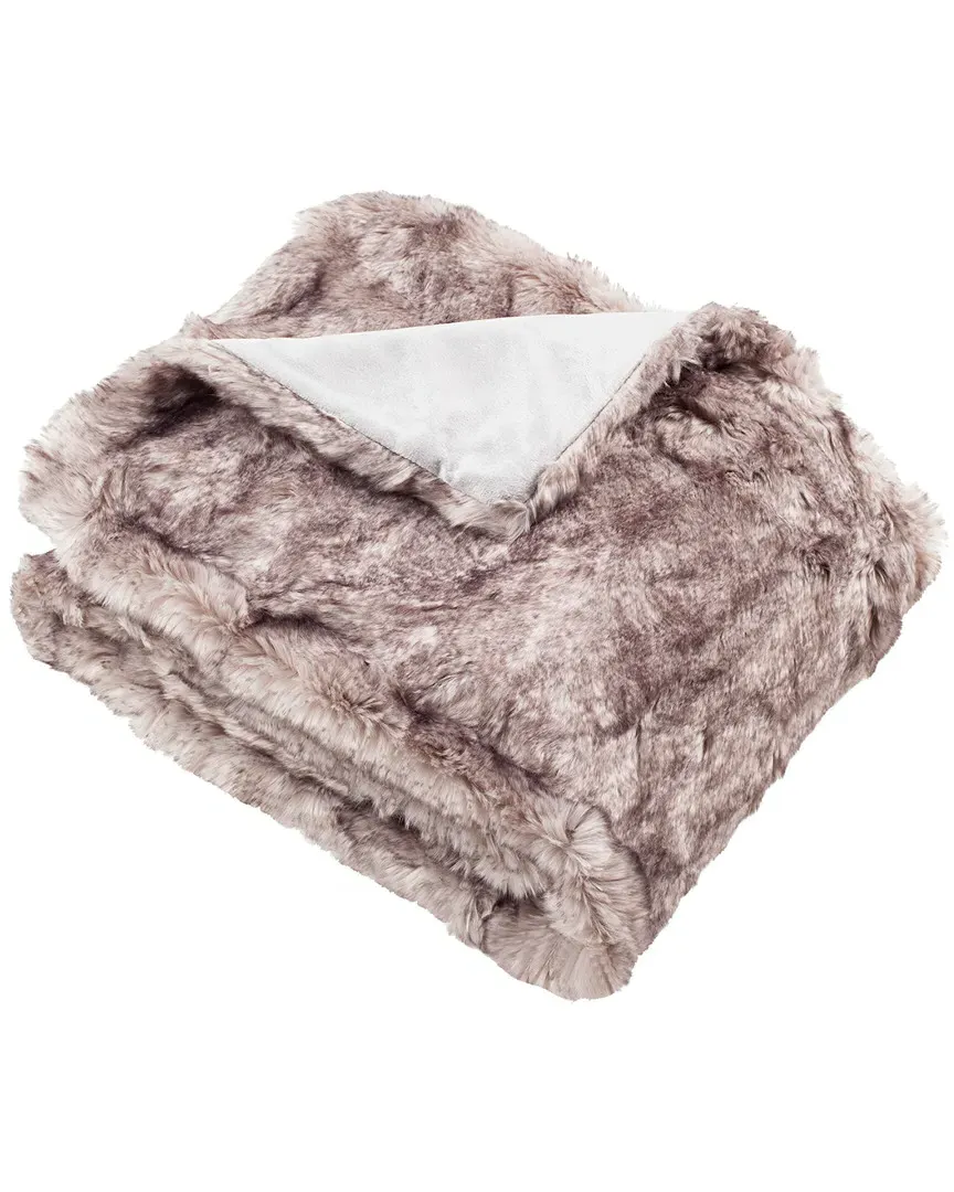 Faux Chinchilla Throw - Grey