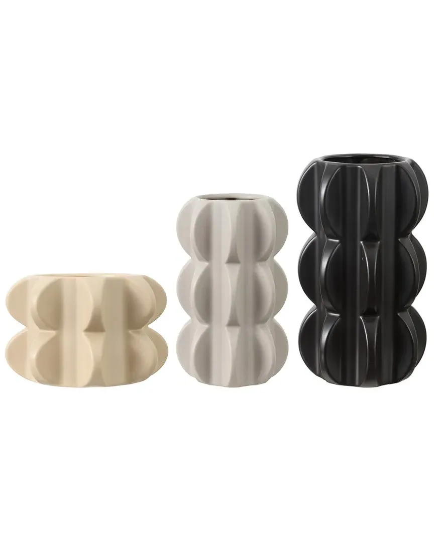Felix Set of 3 Ceramic Vases - Multi image
