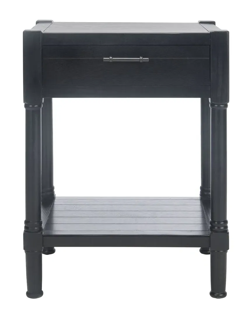 Filbert 1-Drawer Accent Table - Black, Pine