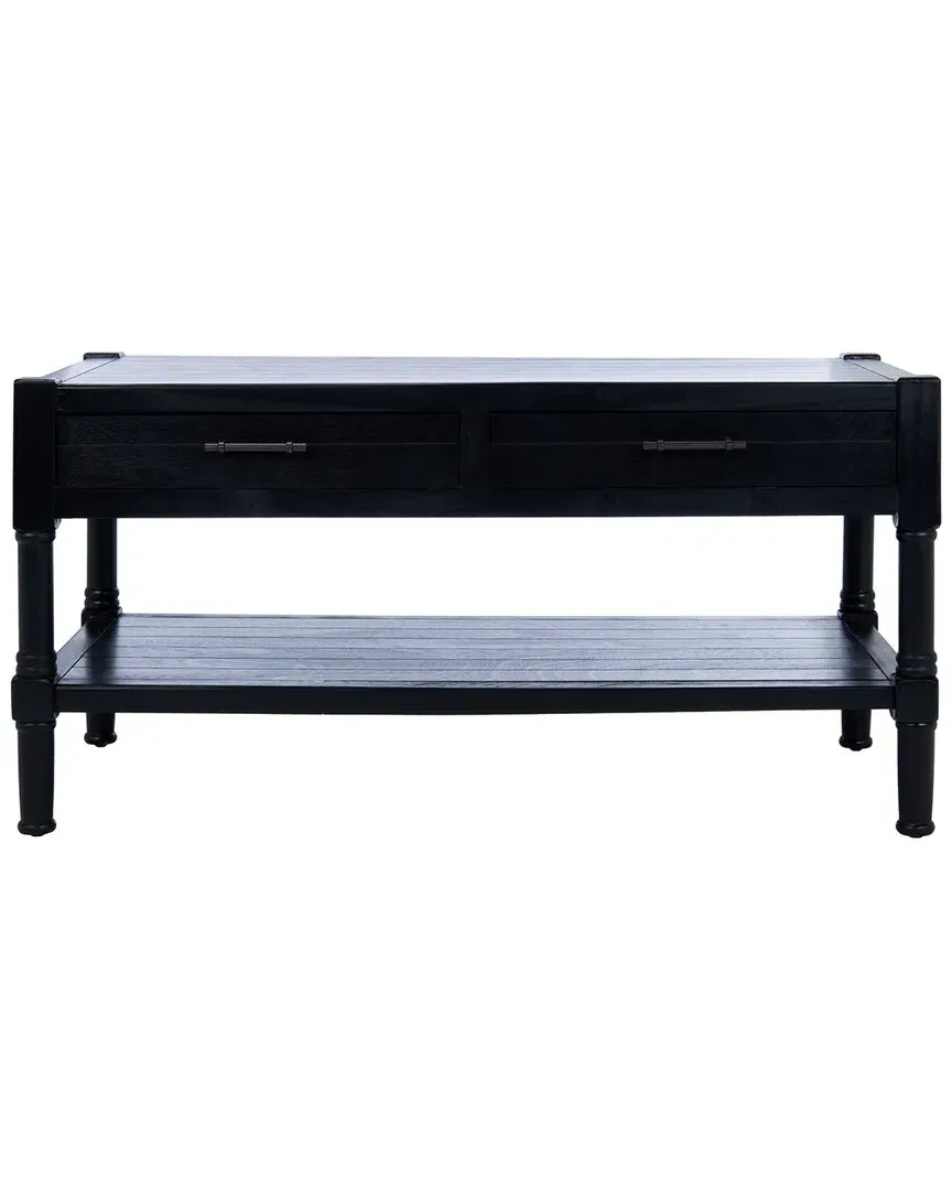 Filbert 2-Drawer Coffee Table - Black, Pine image