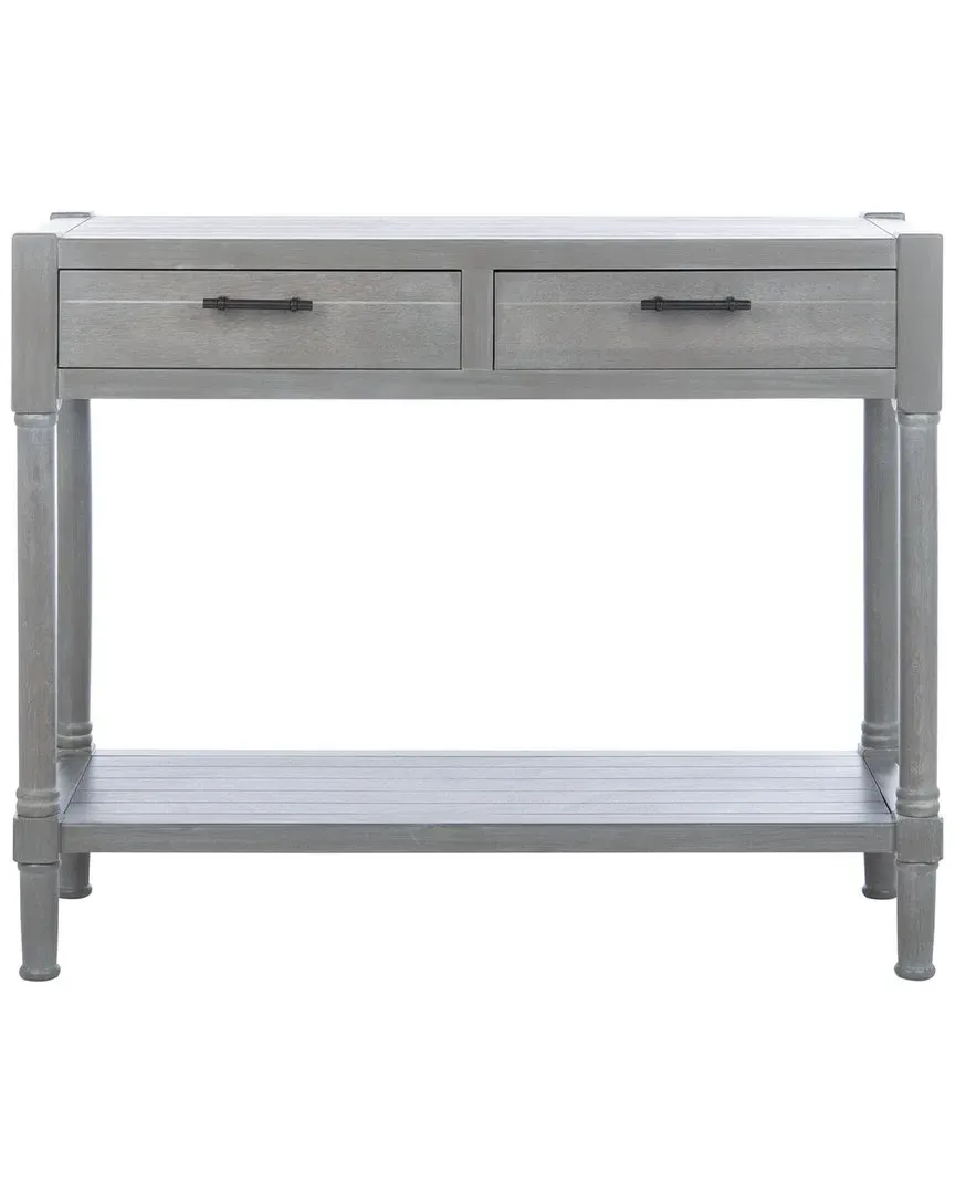 Filbert 2-Drawer Console Table - White Washed Grey, Pine image