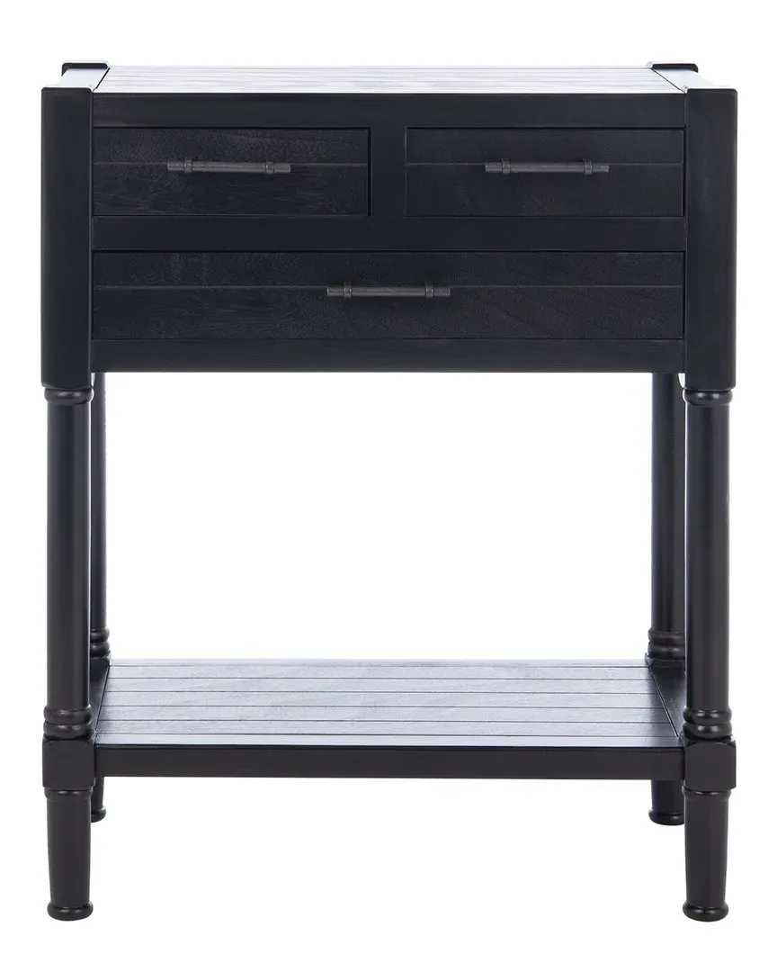 Filbert 3-Drawer Console Table - Black, Pine image